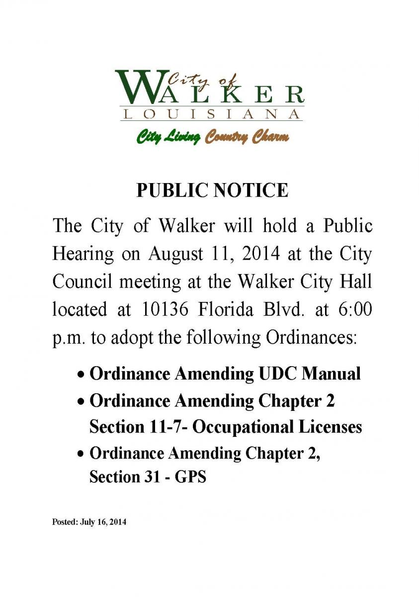 Public Notice August 2014